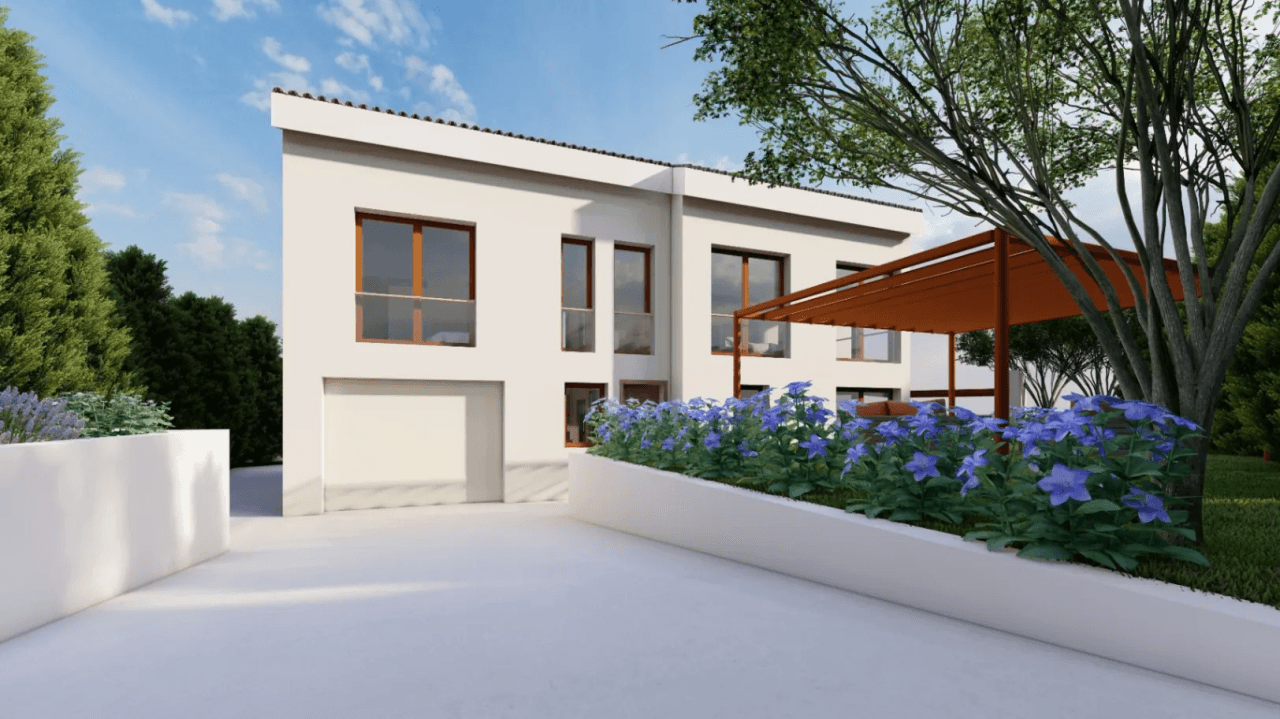 Villa moderna con vistas.