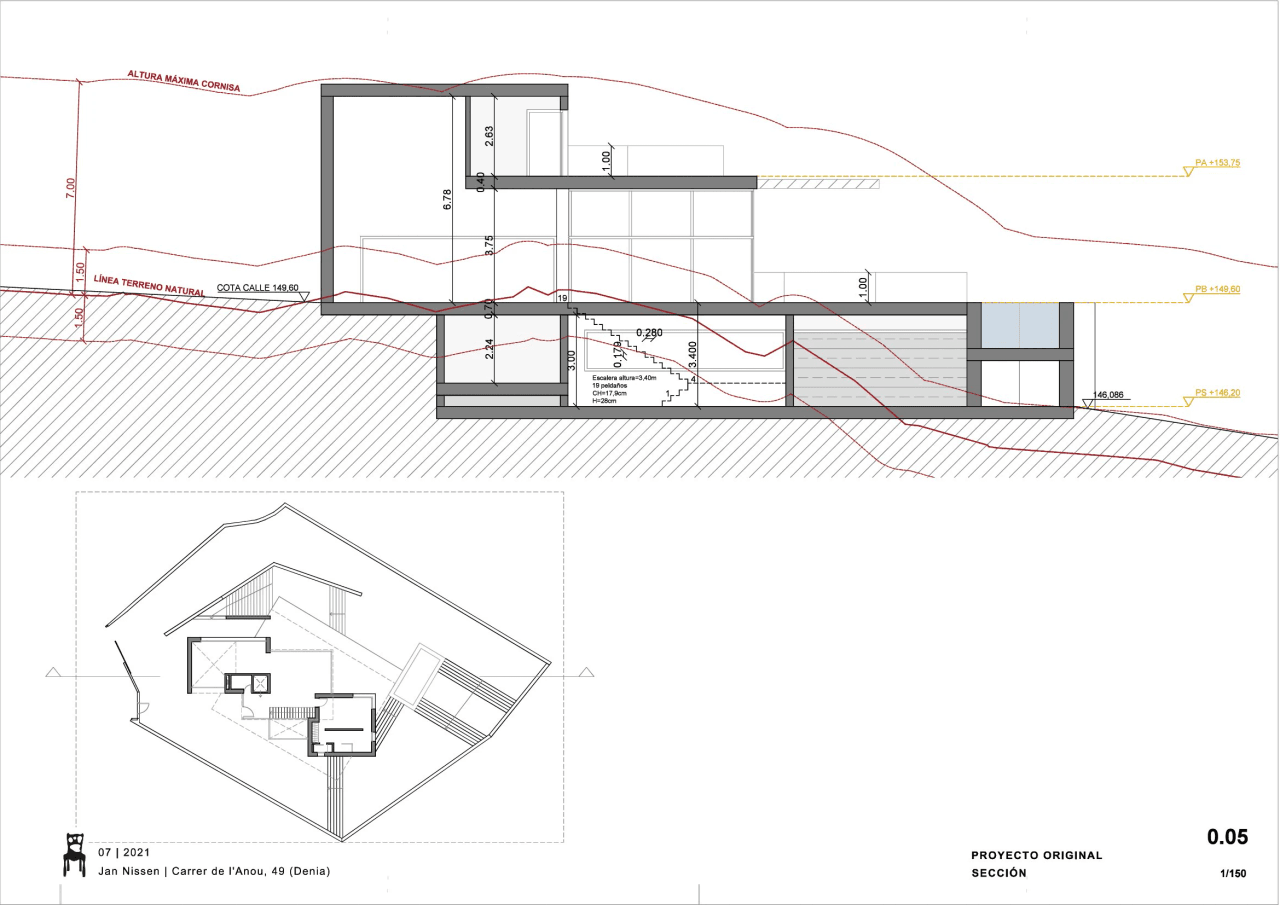 "Montgó House": Proyecto de Autor con Licencia Concedida y Vistas Infinitas en Dénia.