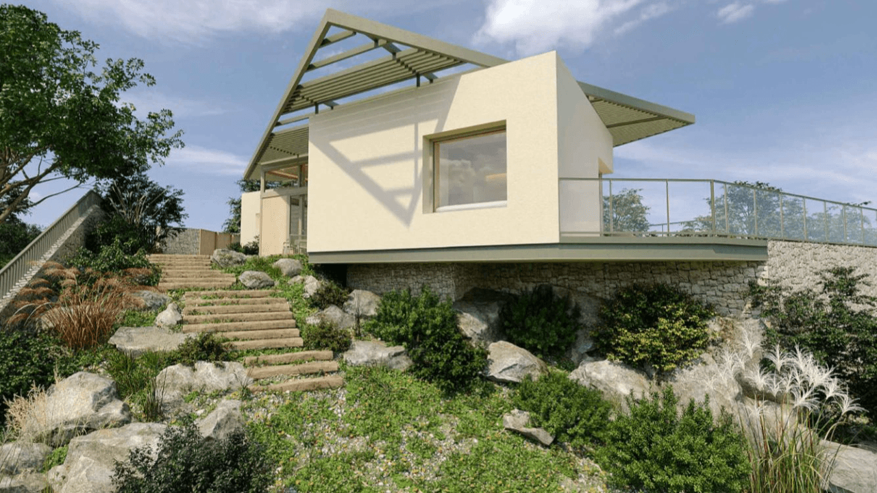 "Montgó House": Proyecto de Autor con Licencia Concedida y Vistas Infinitas en Dénia.