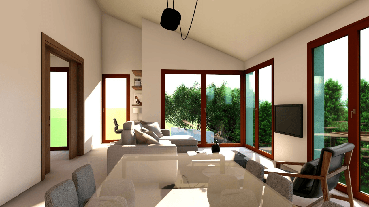 Villa moderna con vistas.