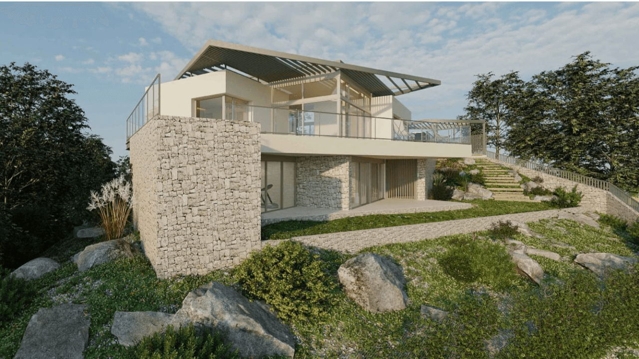 "Montgó House": Proyecto de Autor con Licencia Concedida y Vistas Infinitas en Dénia.
