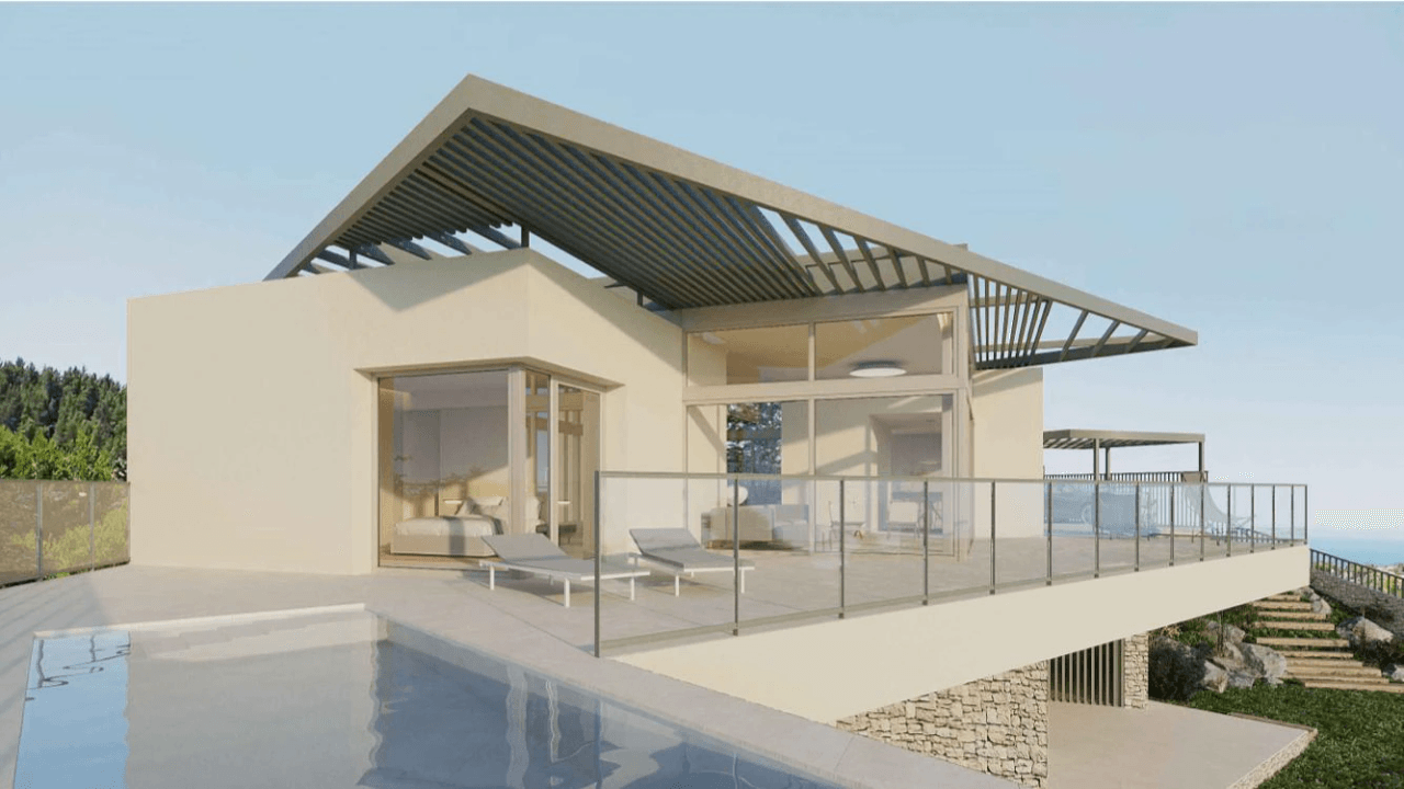 "Montgó House": Proyecto de Autor con Licencia Concedida y Vistas Infinitas en Dénia.