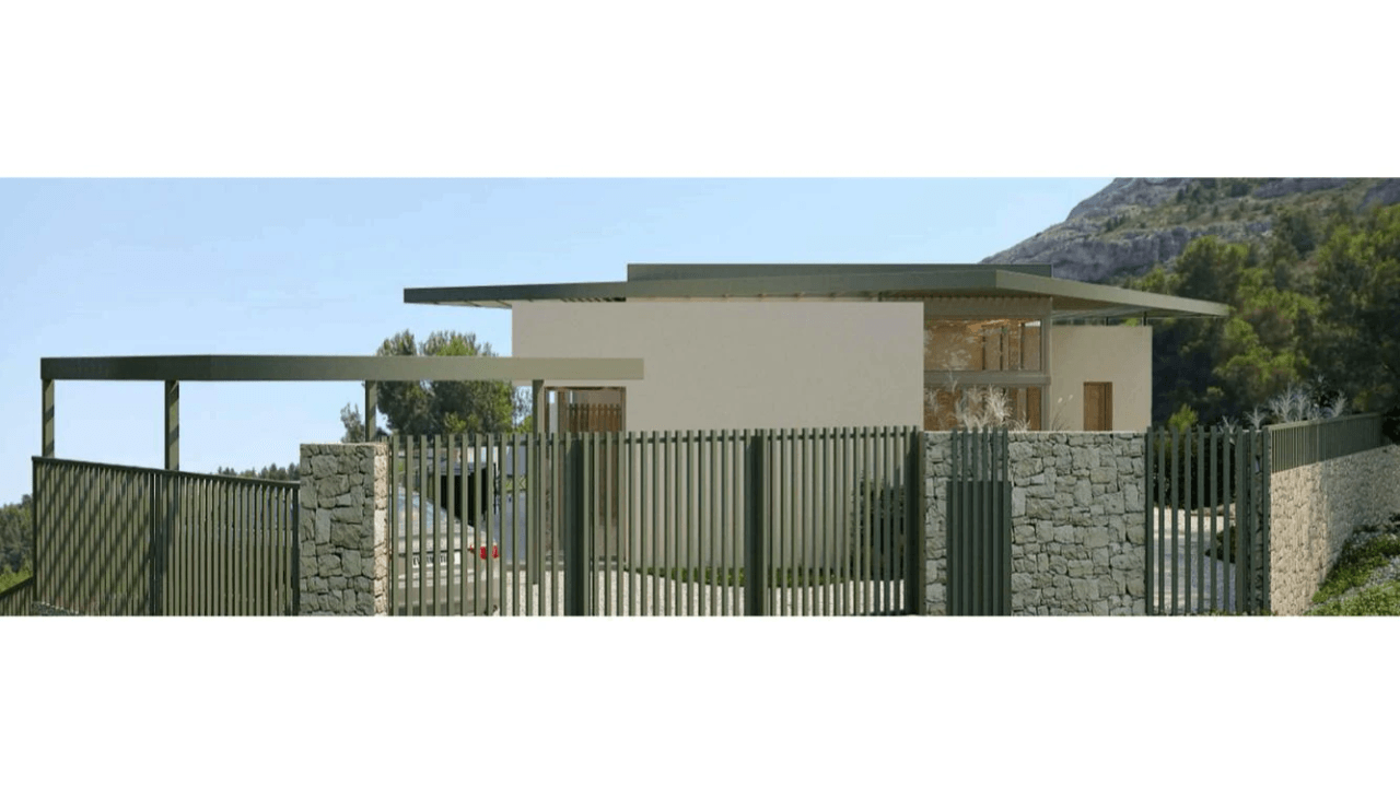 "Maison Montgó" : Projet d'Architecte avec Permis Accordé et Vues Infinites à Dénia.