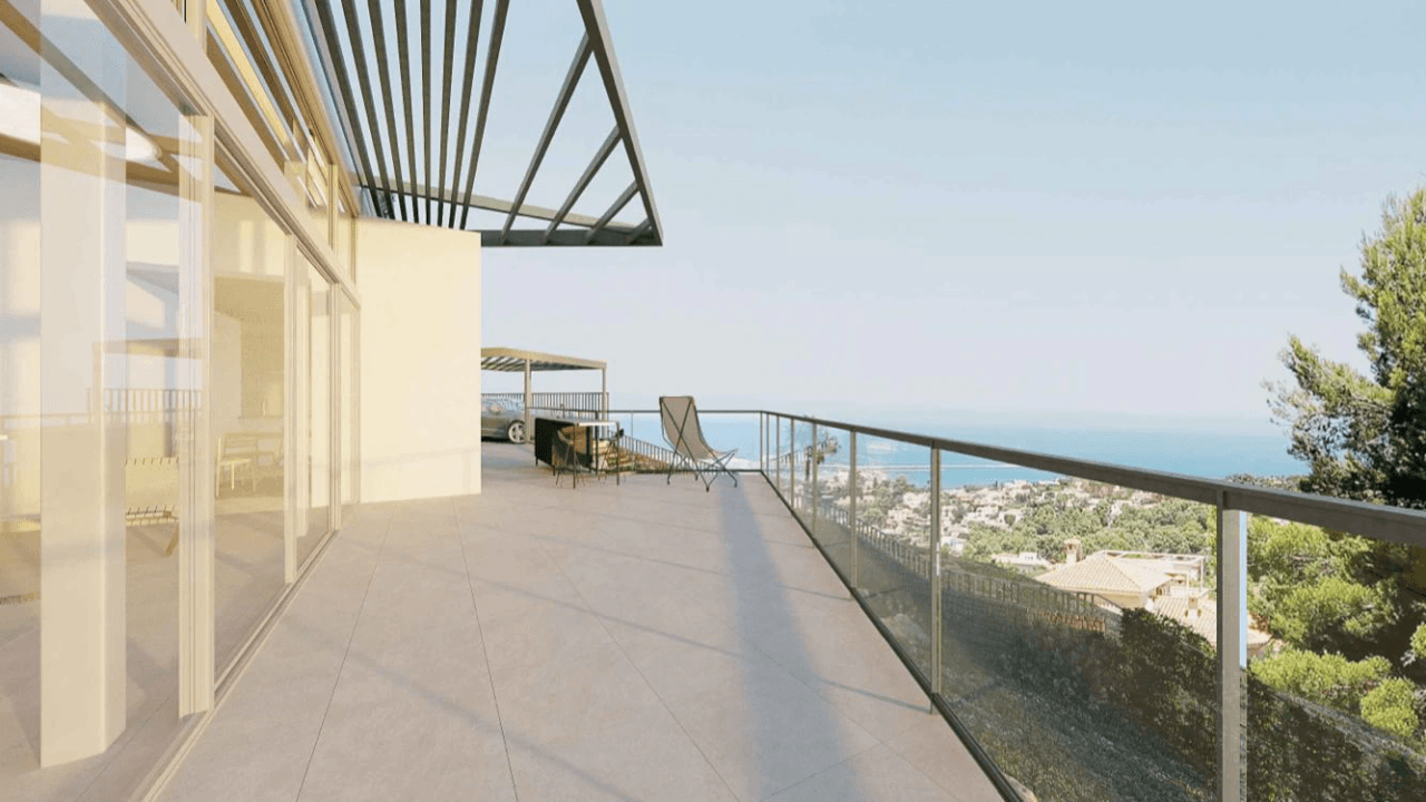 "Maison Montgó" : Projet d'Architecte avec Permis Accordé et Vues Infinites à Dénia.