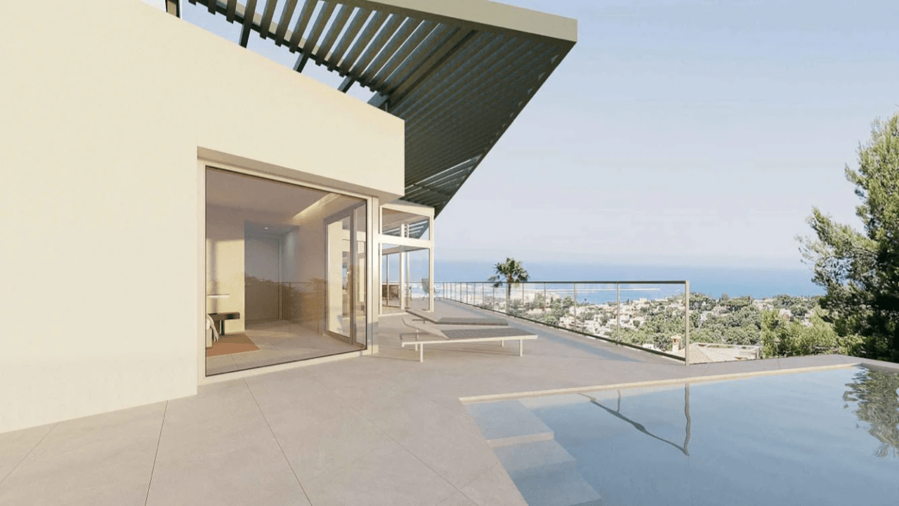 "Maison Montgó" : Projet d'Architecte avec Permis Accordé et Vues Infinites à Dénia.